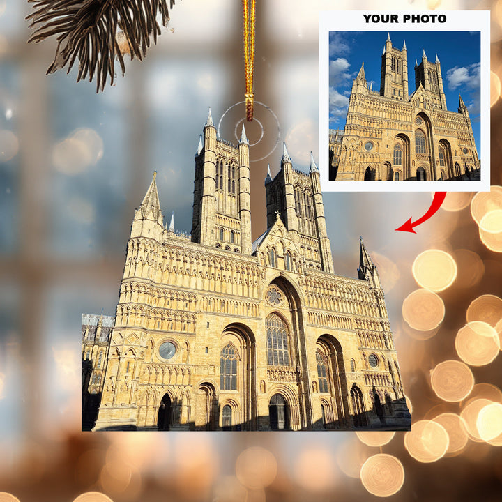 Home of Faith-Personalized Photo Mica Ornament-Christmas Gift For Family Members