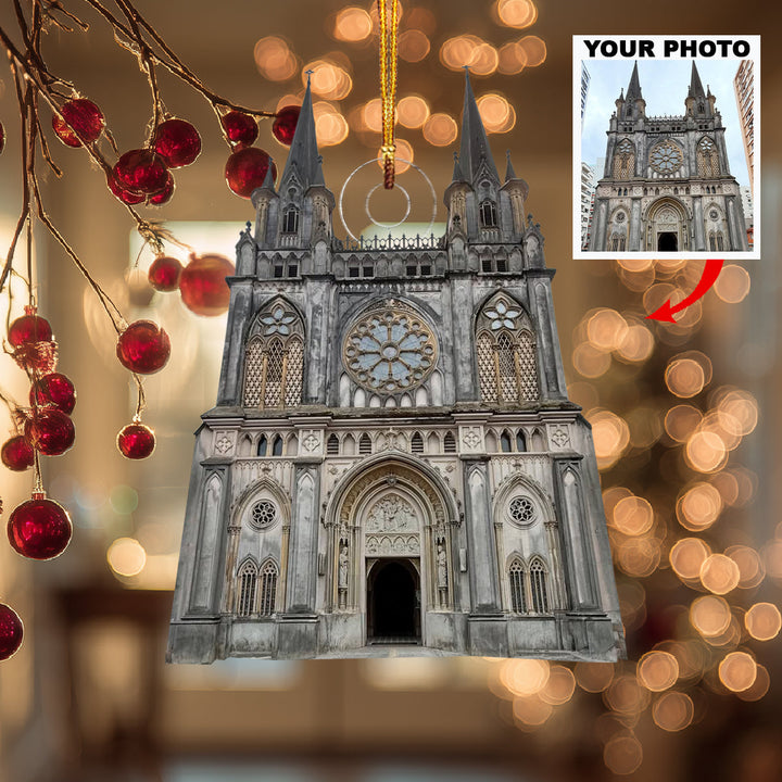 God’s Grace Within Here-Personalized Photo Mica Ornament-Christmas Gift For Family Members