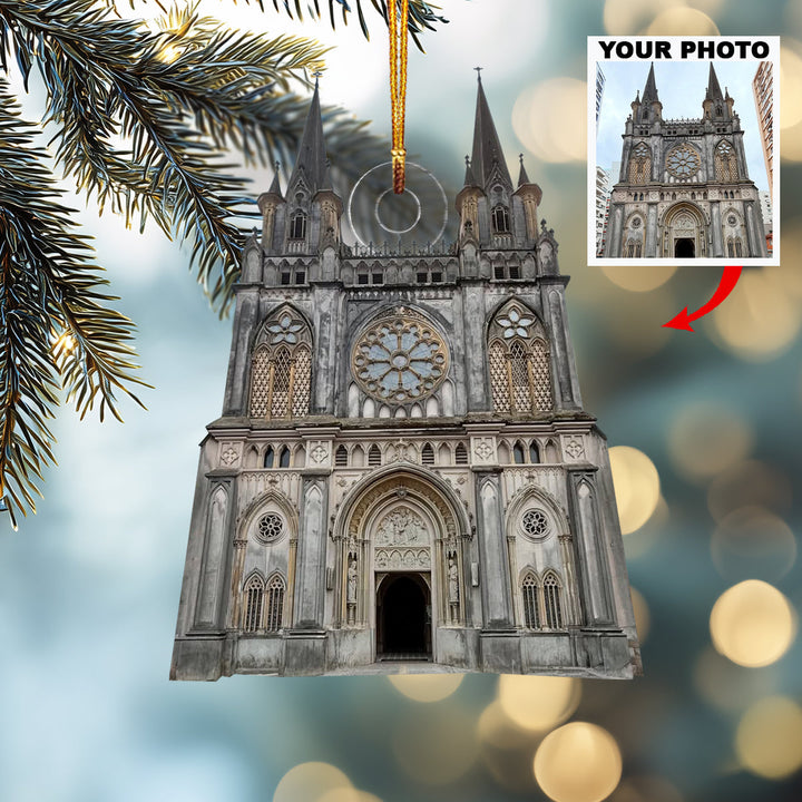 God’s Grace Within Here-Personalized Photo Mica Ornament-Christmas Gift For Family Members