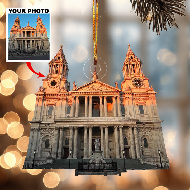 Blessed Light-Personalized Photo Mica Ornament-Christmas Gift For Family Members