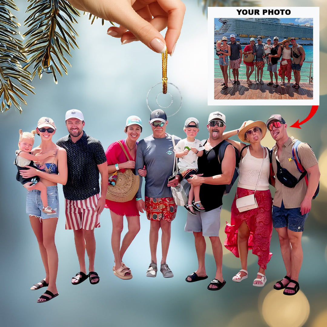 Our Cruise Adventure-Personalized Photo Mica Ornament-Christmas Gift For Family Members