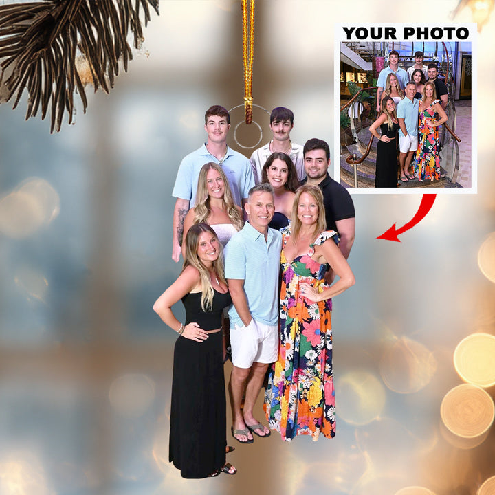 Cruising With Love-Personalized Photo Mica Ornament-Christmas Gift For Family Members