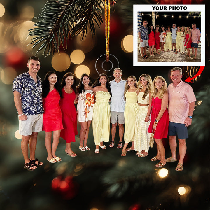 Family Adventure Time-Personalized Photo Mica Ornament-Christmas Gift For Family Members