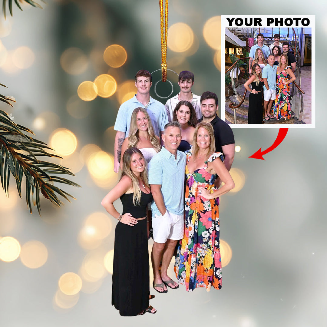 Cruising With Love-Personalized Photo Mica Ornament-Christmas Gift For Family Members