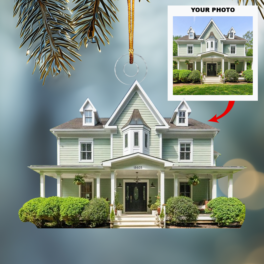 My New Sweet Home-Personalized Photo Mica Ornament-Christmas Gift For Family Members