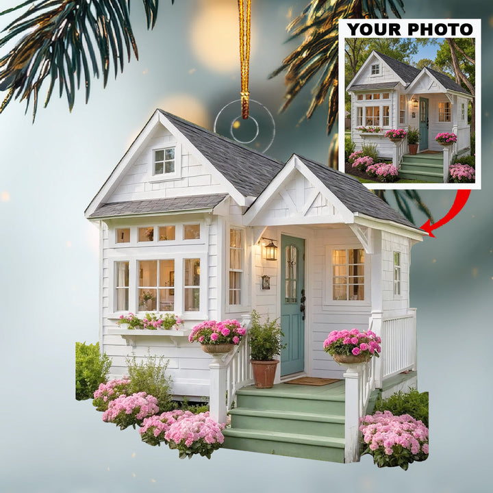 Happy New Home-Personalized Photo Mica Ornament-Christmas Gift For Family Members