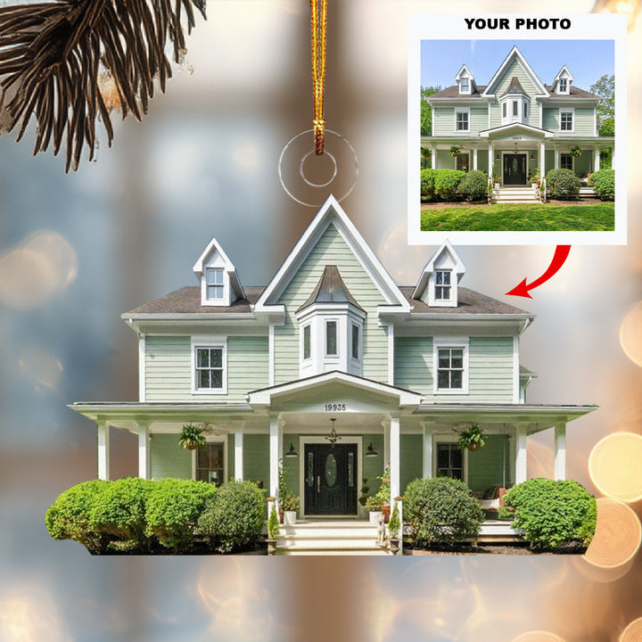 My New Sweet Home-Personalized Photo Mica Ornament-Christmas Gift For Family Members