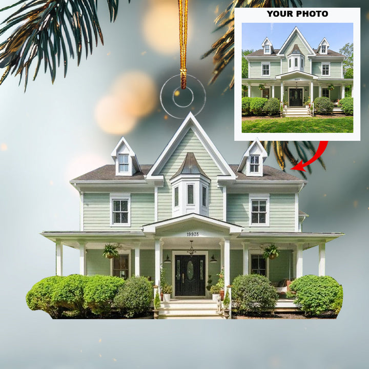 My New Sweet Home-Personalized Photo Mica Ornament-Christmas Gift For Family Members