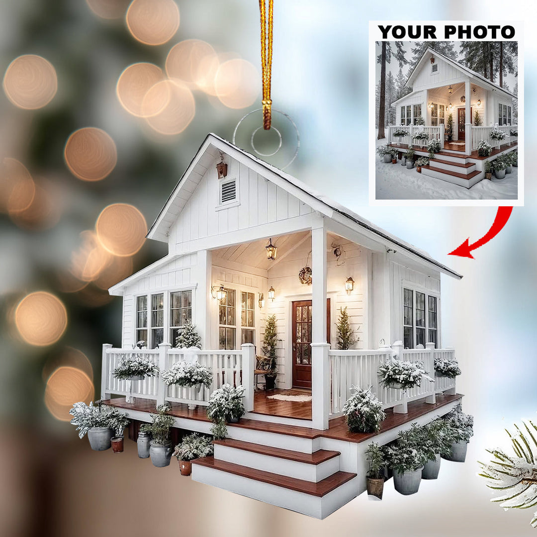 Our New Beginning-Personalized Photo Mica Ornament-Christmas Gift For Family Members