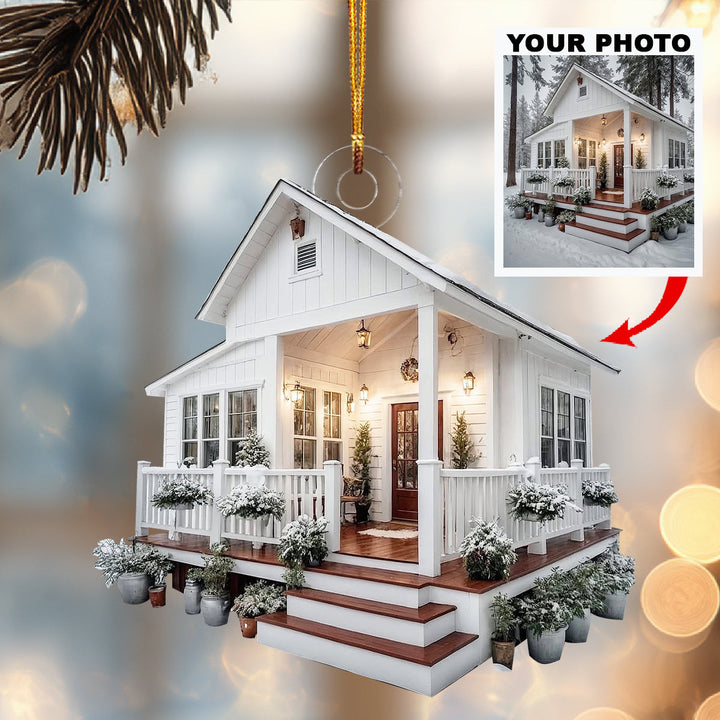 Our New Beginning-Personalized Photo Mica Ornament-Christmas Gift For Family Members