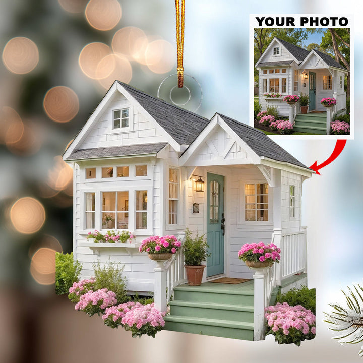 Happy New Home-Personalized Photo Mica Ornament-Christmas Gift For Family Members