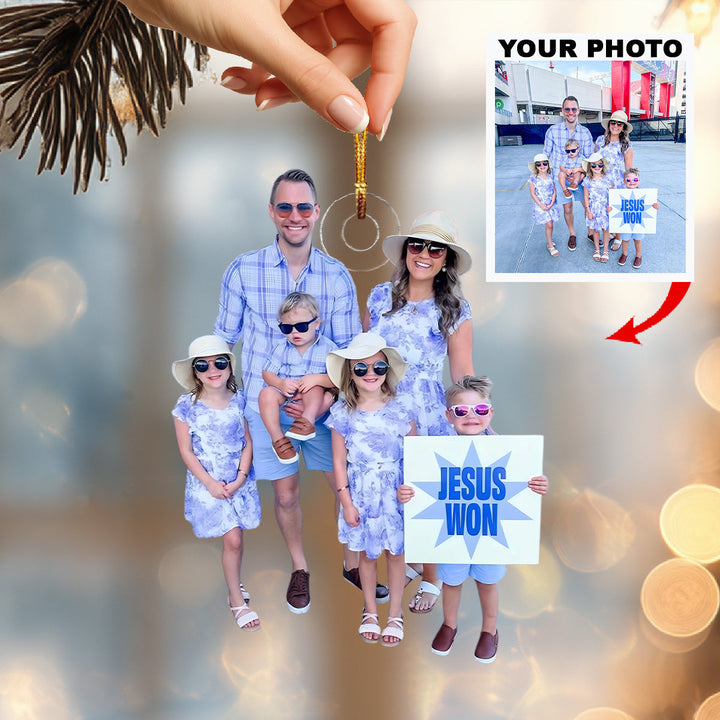 Happy Voyage with Family-Personalized Photo Mica Ornament-Christmas Gift For Family Members