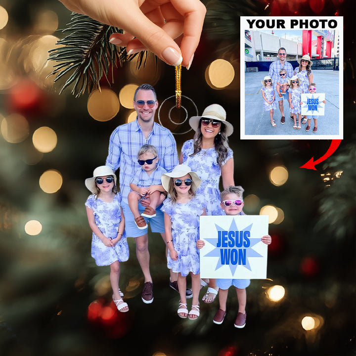 Happy Voyage with Family-Personalized Photo Mica Ornament-Christmas Gift For Family Members