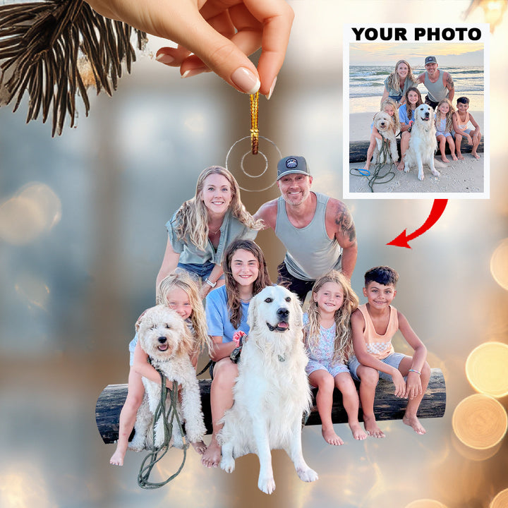 Family Is Everything-Personalized Photo Mica Ornament-Christmas Gift For Family Members