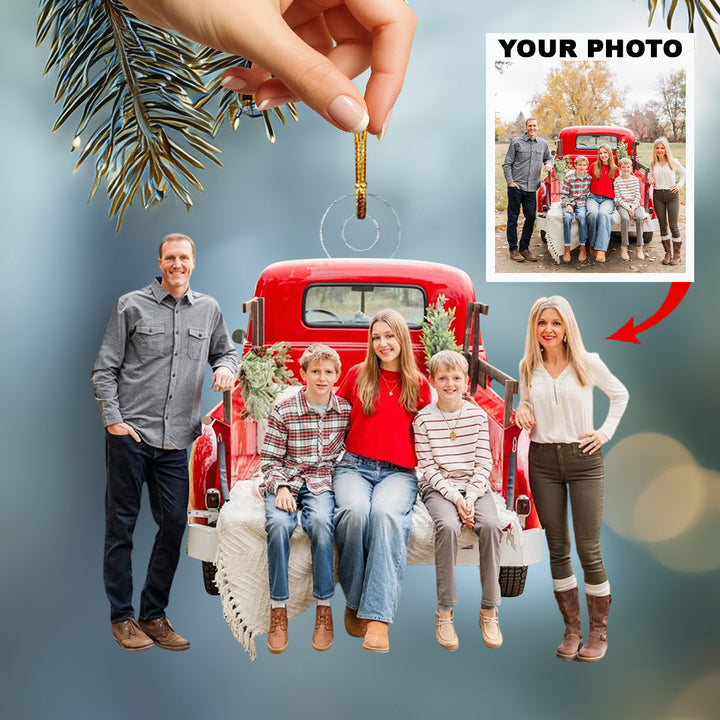Together Forever Family-Personalized Photo Mica Ornament-Christmas Gift For Family Members