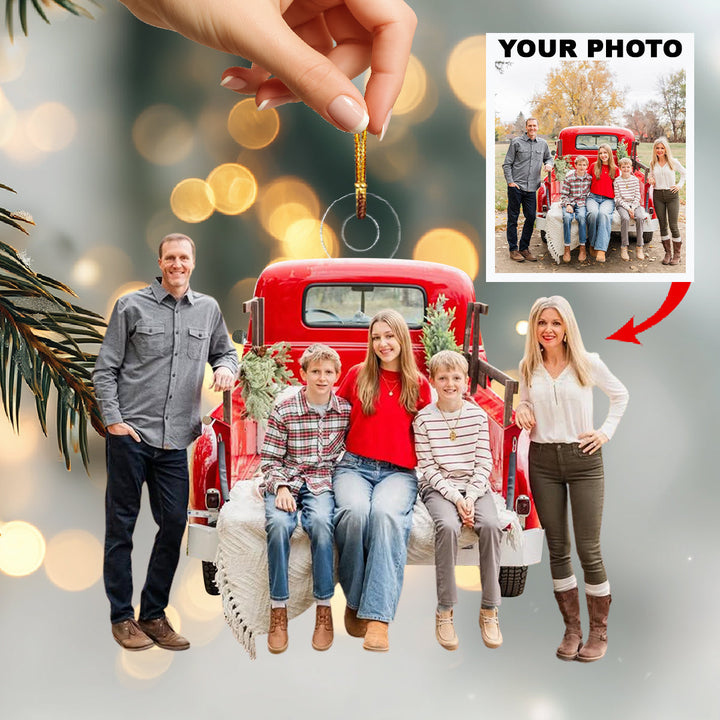 Together Forever Family-Personalized Photo Mica Ornament-Christmas Gift For Family Members