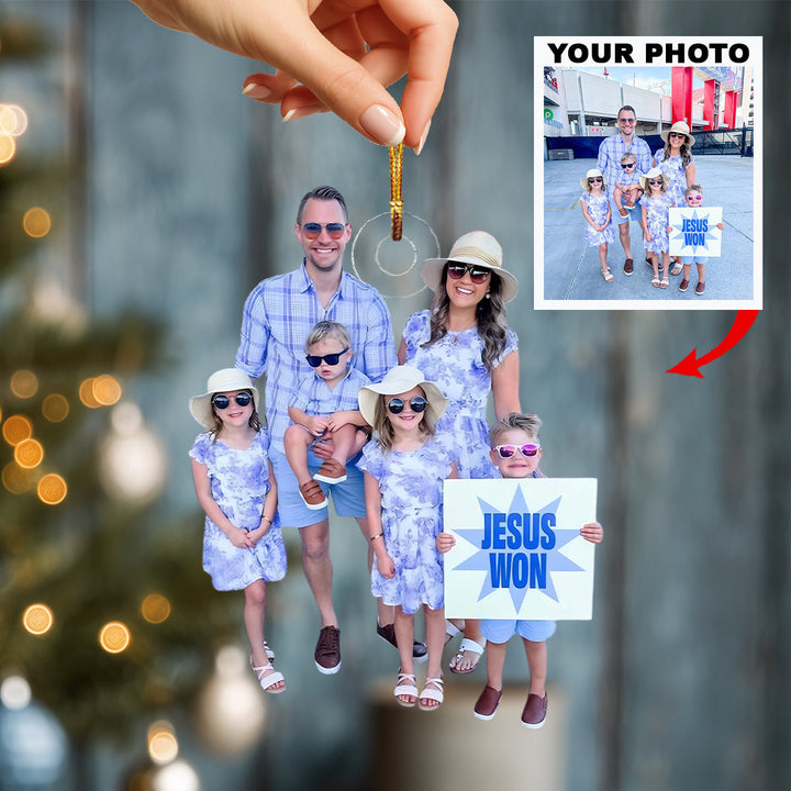 Happy Voyage with Family-Personalized Photo Mica Ornament-Christmas Gift For Family Members
