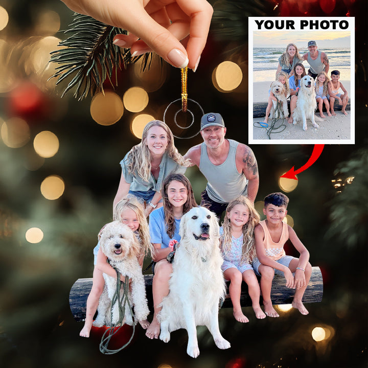 Family Is Everything-Personalized Photo Mica Ornament-Christmas Gift For Family Members