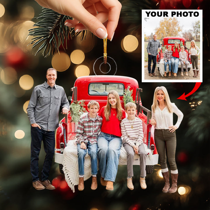 Together Forever Family-Personalized Photo Mica Ornament-Christmas Gift For Family Members