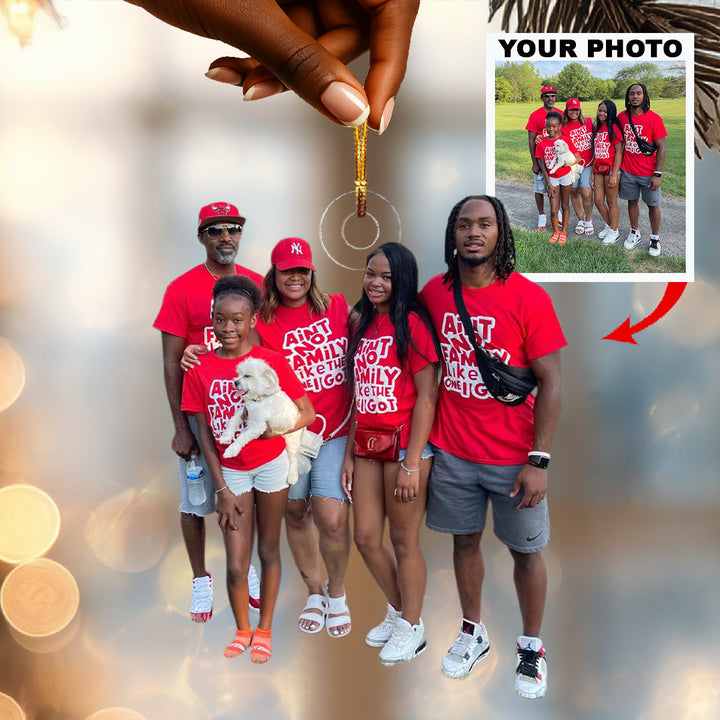 Our Bonded Family-Personalized Photo Mica Ornament-Christmas Gift For Family Members