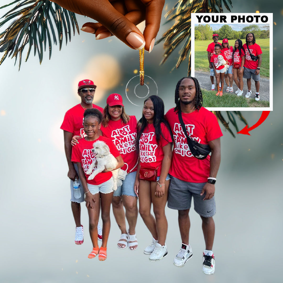 Our Bonded Family-Personalized Photo Mica Ornament-Christmas Gift For Family Members