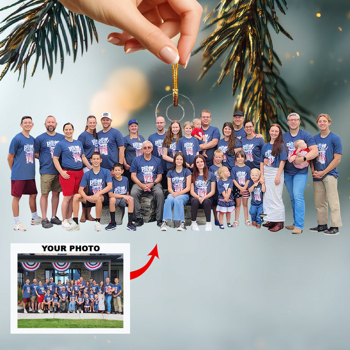 Family Gathering Day-Personalized Photo Mica Ornament-Christmas Gift For Family Members