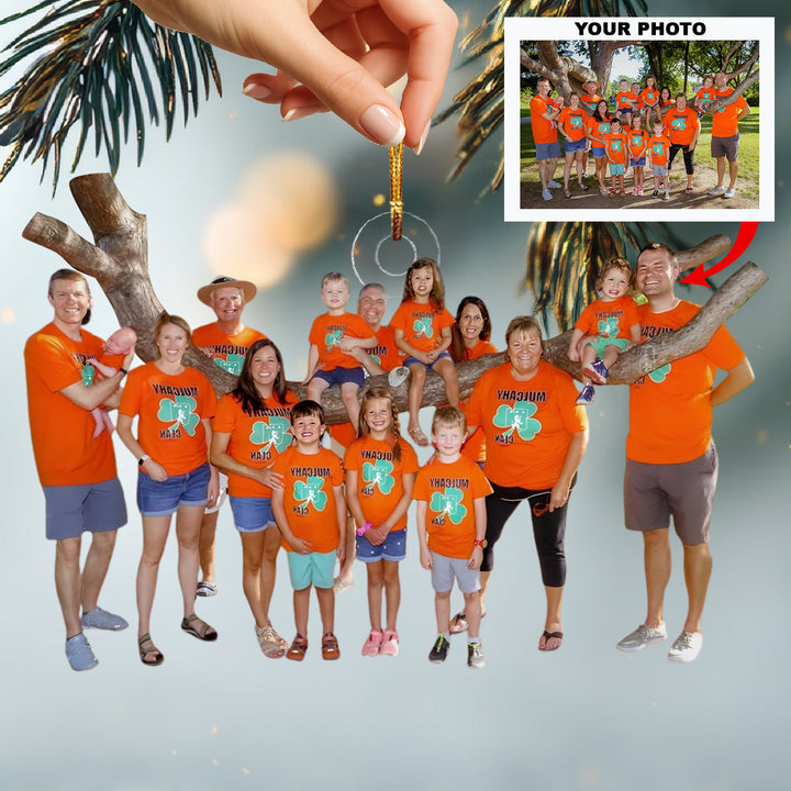 Together With Love-Personalized Photo Mica Ornament-Christmas Gift For Family Members