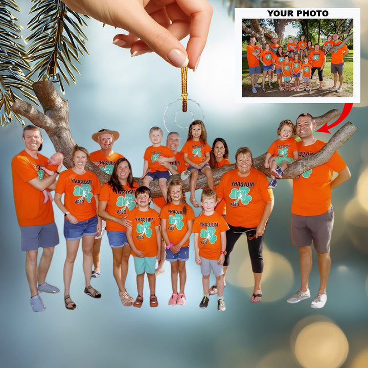 Together With Love-Personalized Photo Mica Ornament-Christmas Gift For Family Members