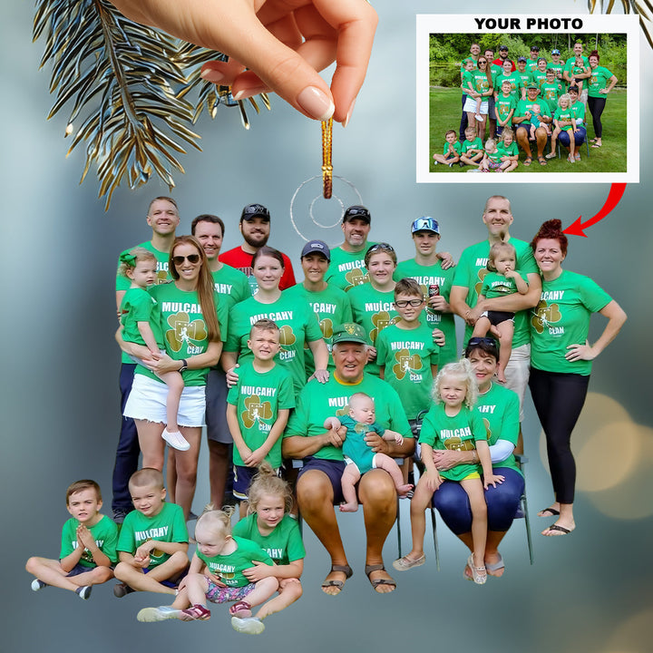 Our Joyful Gathering-Personalized Photo Mica Ornament-Christmas Gift For Family Members