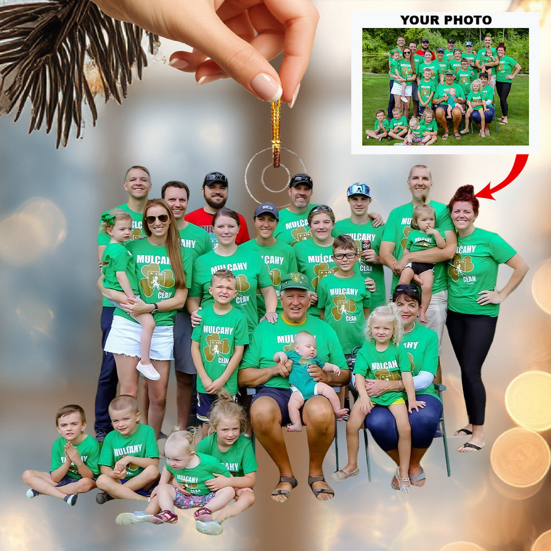 Our Joyful Gathering-Personalized Photo Mica Ornament-Christmas Gift For Family Members