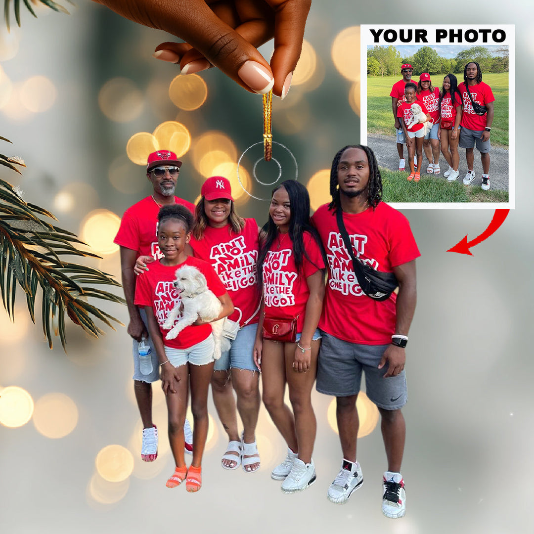 Our Bonded Family-Personalized Photo Mica Ornament-Christmas Gift For Family Members