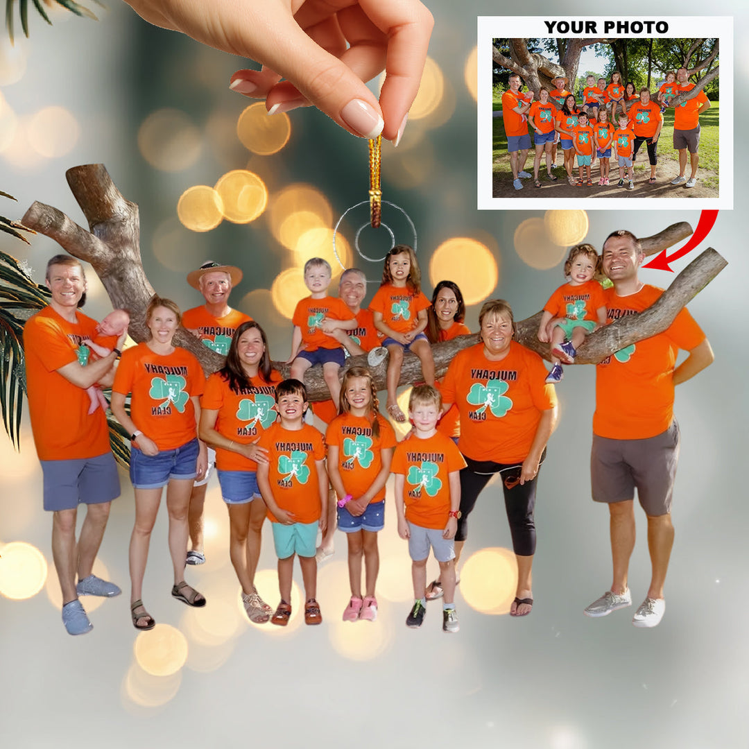 Together With Love-Personalized Photo Mica Ornament-Christmas Gift For Family Members