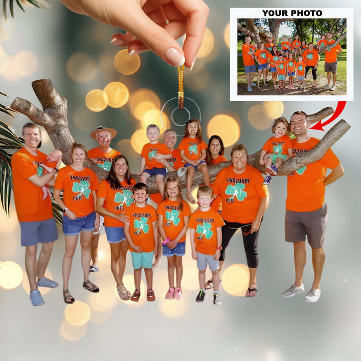 Together With Love-Personalized Photo Mica Ornament-Christmas Gift For Family Members