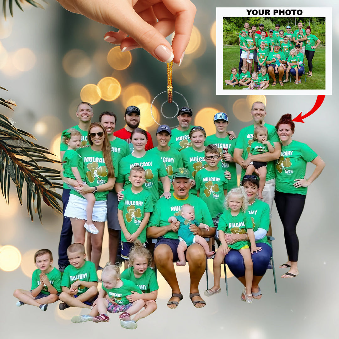 Our Joyful Gathering-Personalized Photo Mica Ornament-Christmas Gift For Family Members