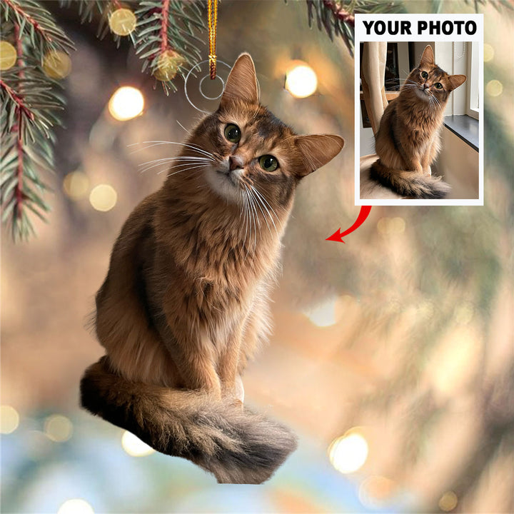 Purrfect Holiday - Personalized Photo Mica Ornament - Christmas Gift For Pet Lovers