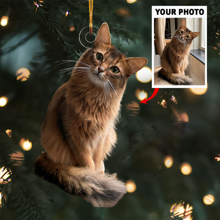 Purrfect Holiday - Personalized Photo Mica Ornament - Christmas Gift For Pet Lovers