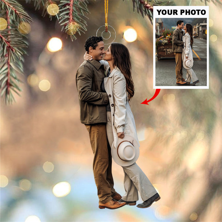 Together Always - Personalized Photo Mica Ornament - Christmas, Anniversary Gift For Couple, Husband, Wife