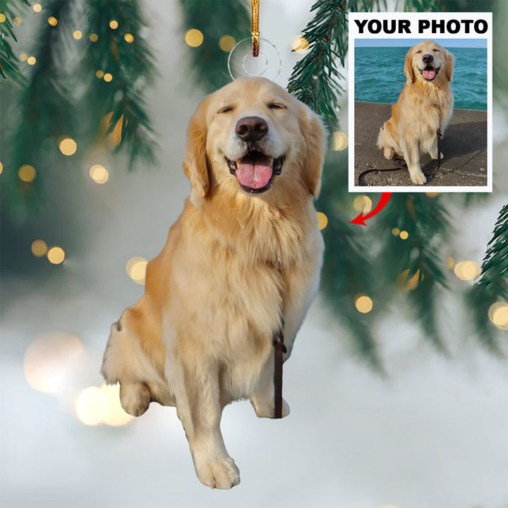 Happy Howlidays - Personalized Photo Mica Ornament - Christmas Gift For Pet Lovers