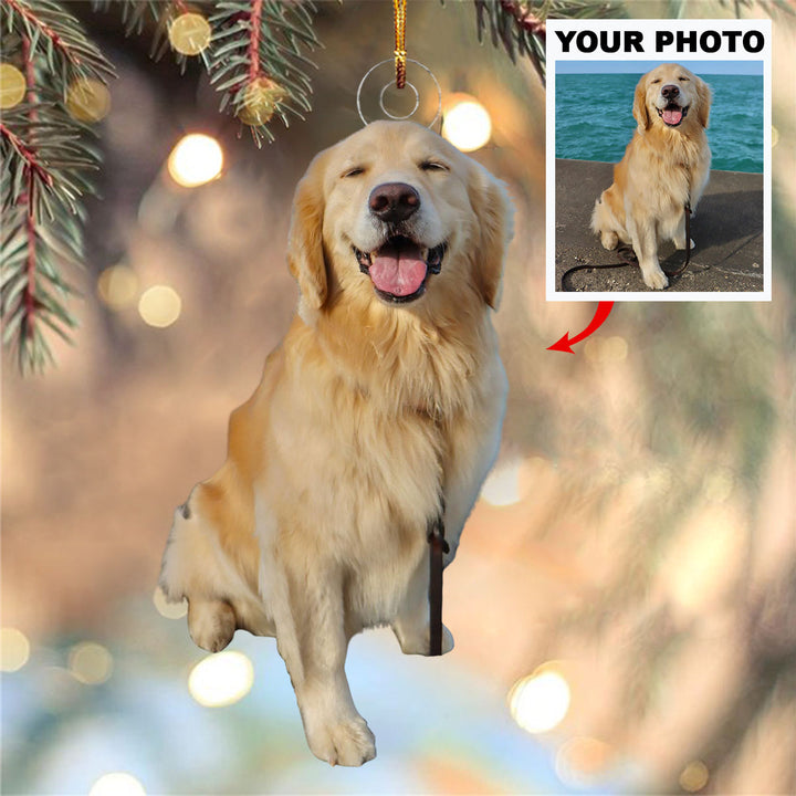 Happy Howlidays - Personalized Photo Mica Ornament - Christmas Gift For Pet Lovers