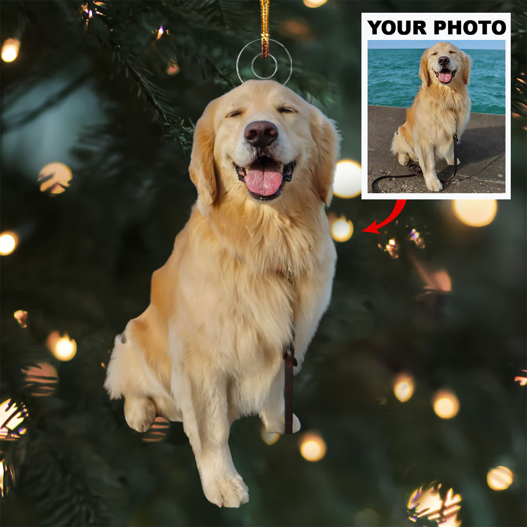 Happy Howlidays - Personalized Photo Mica Ornament - Christmas Gift For Pet Lovers