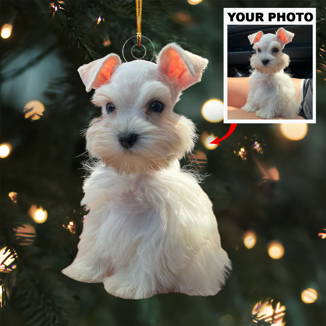 Holiday Woofs - Personalized Photo Mica Ornament - Christmas Gift For Pet Lovers