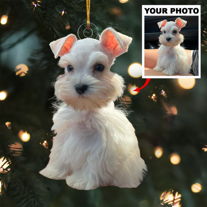 Holiday Woofs - Personalized Photo Mica Ornament - Christmas Gift For Pet Lovers