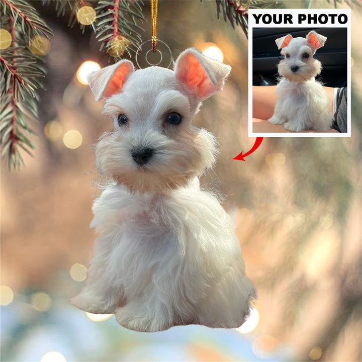 Holiday Woofs - Personalized Photo Mica Ornament - Christmas Gift For Pet Lovers