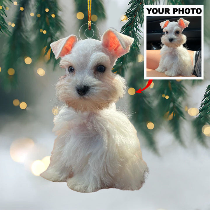 Holiday Woofs - Personalized Photo Mica Ornament - Christmas Gift For Pet Lovers