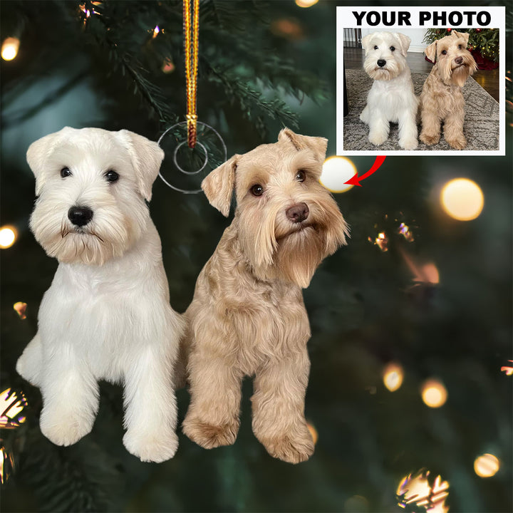 Snowflake Paws - Personalized Photo Mica Ornament - Christmas Gift For Pet Lovers