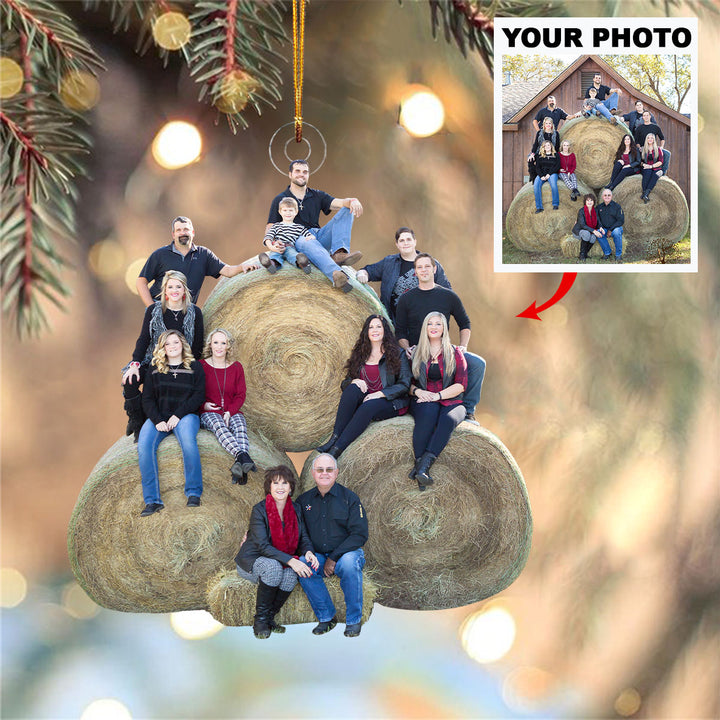 Family Is The Heart Of The Home - Personalized Photo Mica Ornament - Christmas Gift For Family, Family Members