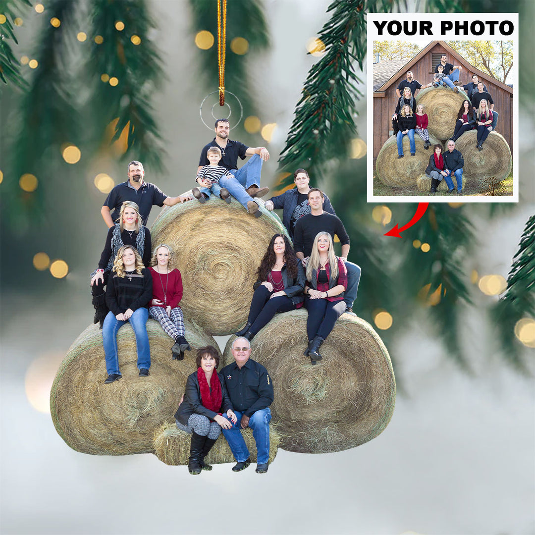 Family Is The Heart Of The Home - Personalized Photo Mica Ornament - Christmas Gift For Family, Family Members