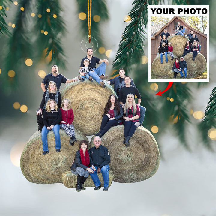 Family Is The Heart Of The Home - Personalized Photo Mica Ornament - Christmas Gift For Family, Family Members