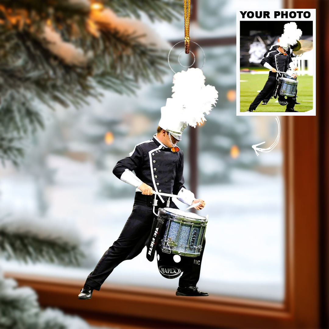 Brass & Beats - Personalized Photo Mica Ornament - Christmas Gift For Music Lovers, Friends