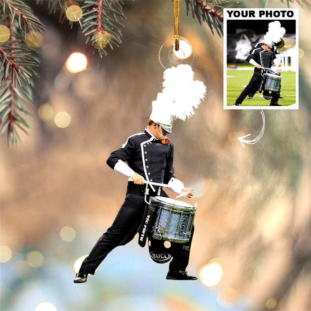 Brass & Beats - Personalized Photo Mica Ornament - Christmas Gift For Music Lovers, Friends